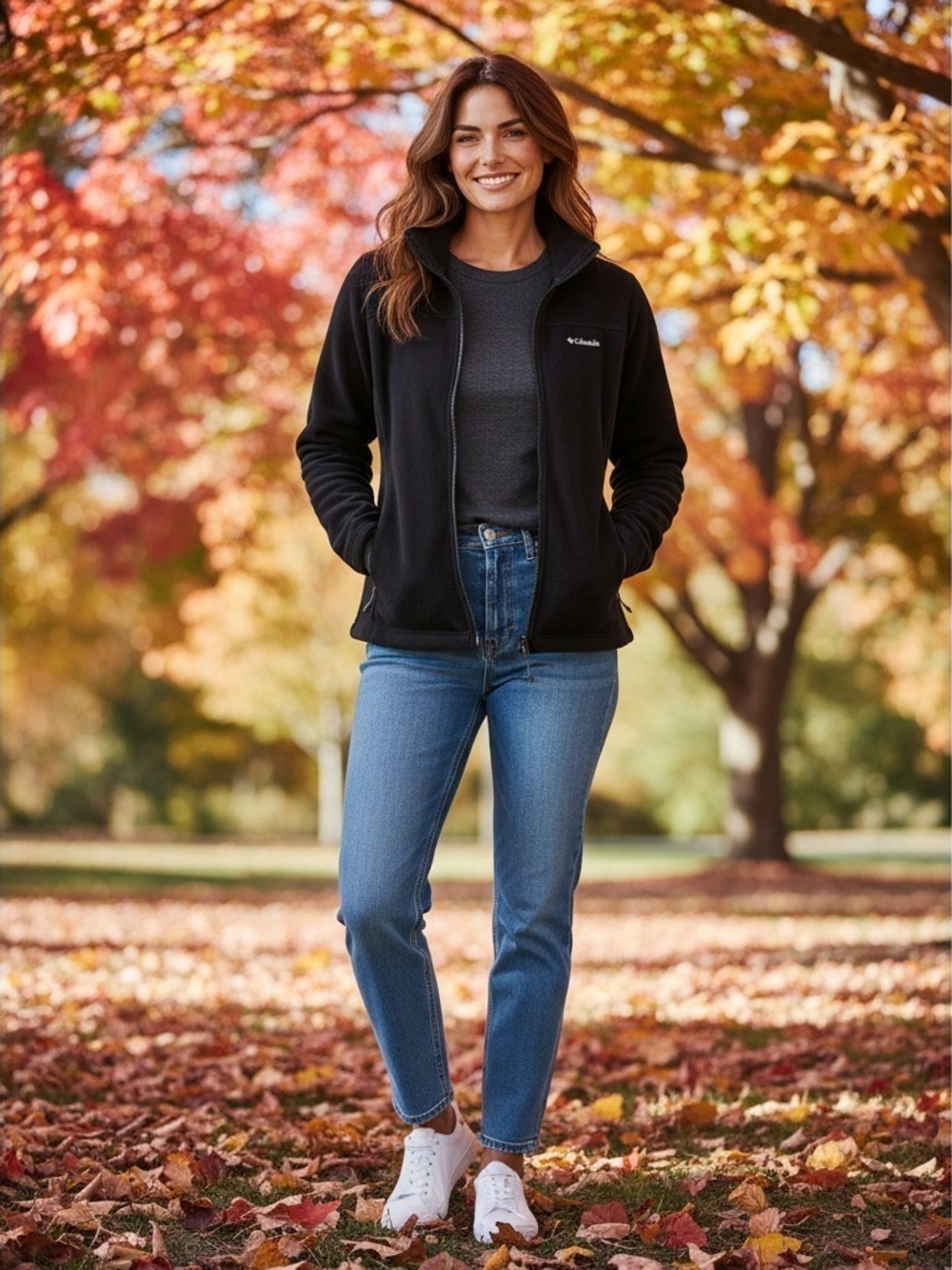 Columbia Women's Black Benton Springs Full Zip Fleece Jacket XL